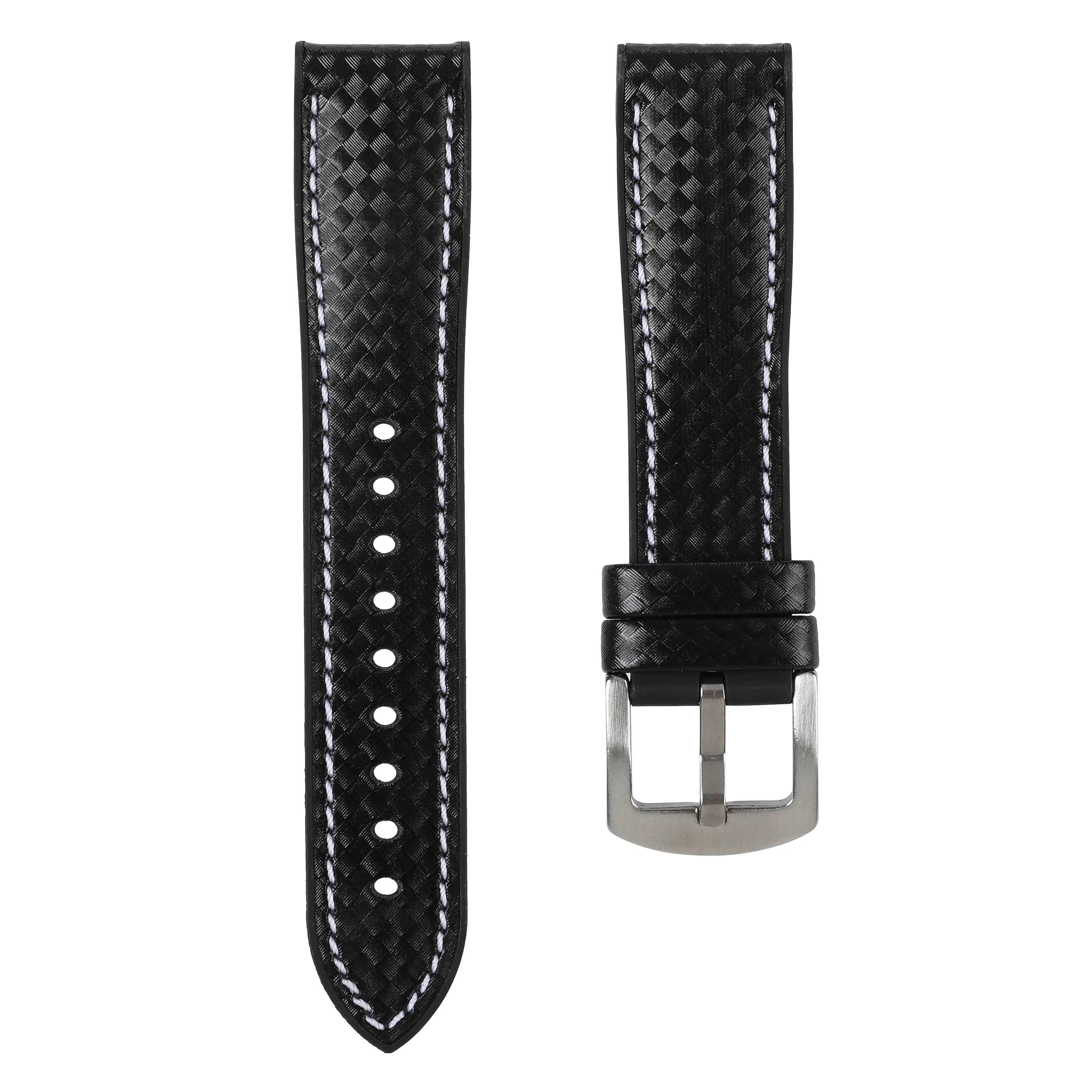 Ezra Leather Rubber Performance Hybrid Strap for IWC Pilot / Big Pilot - Black (8056)
