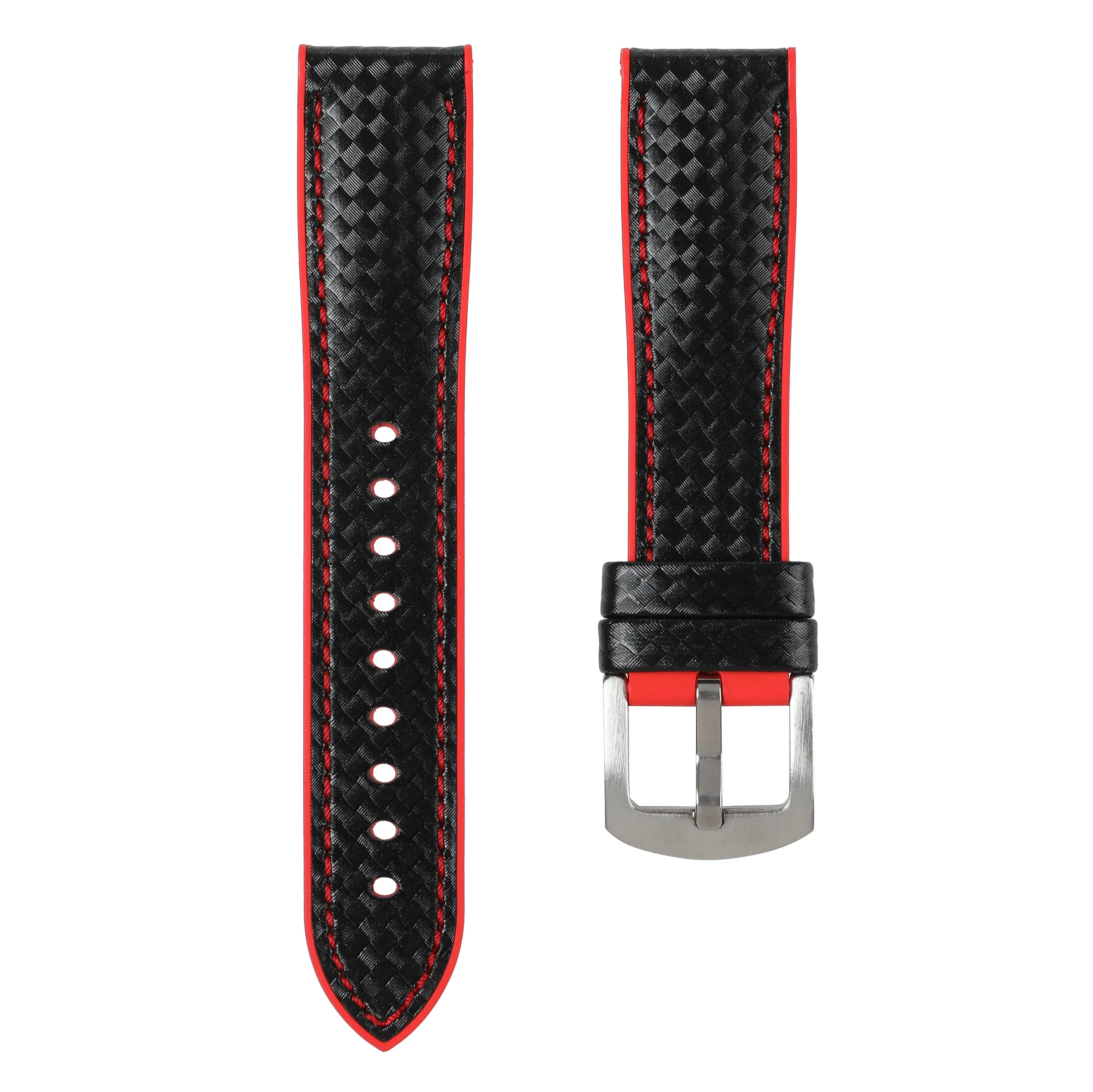 Ezra Leather Rubber Performance Hybrid Strap for IWC Pilot / Big Pilot - Black (8056)