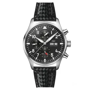 Ezra Leather Rubber Performance Hybrid Strap for IWC Pilot / Big Pilot - Black (8056)