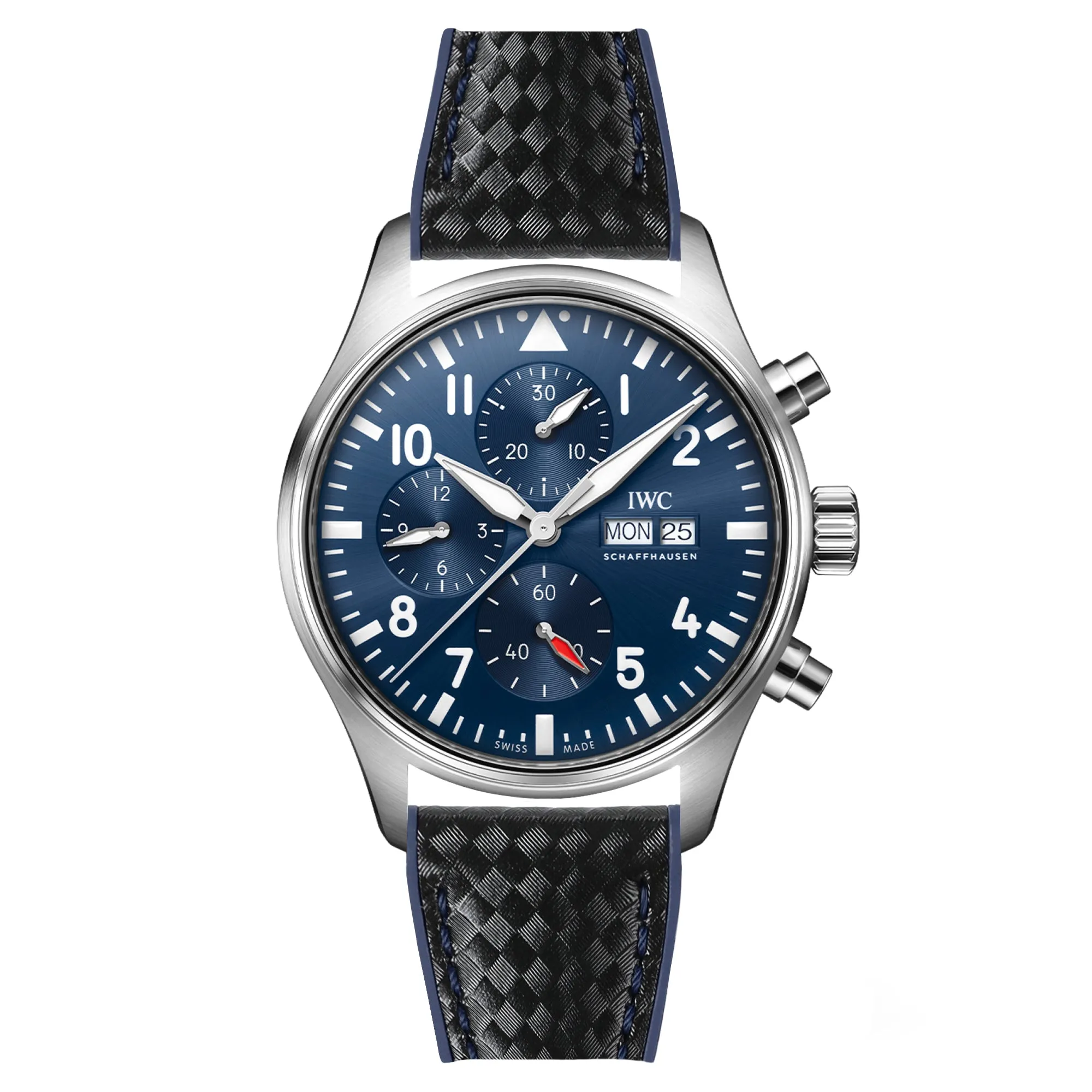 Ezra Leather Rubber Performance Hybrid Strap for IWC Pilot / Big Pilot - Black (8056)