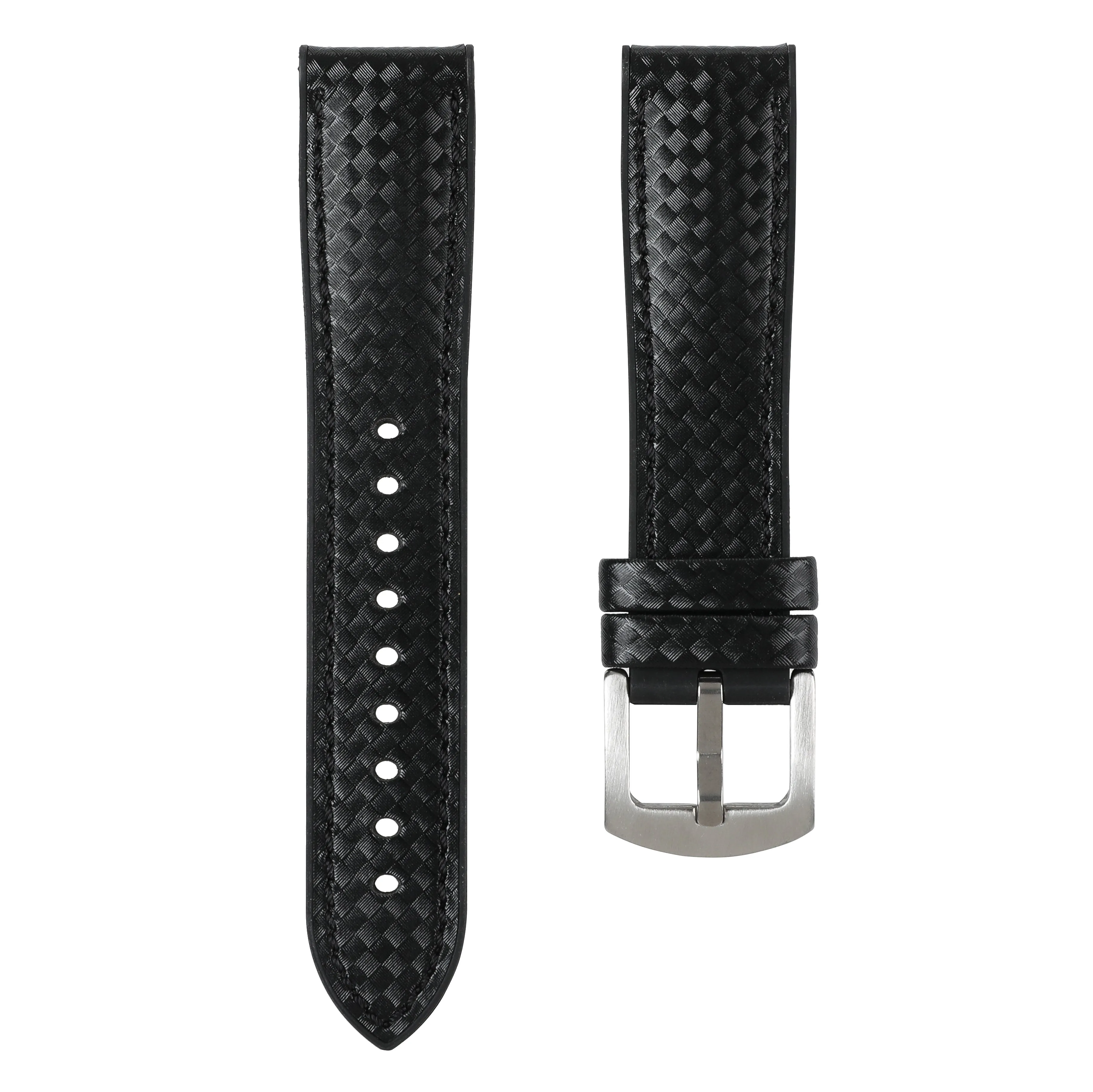 Ezra Leather Rubber Performance Hybrid Strap for IWC Pilot / Big Pilot - Black (8056)