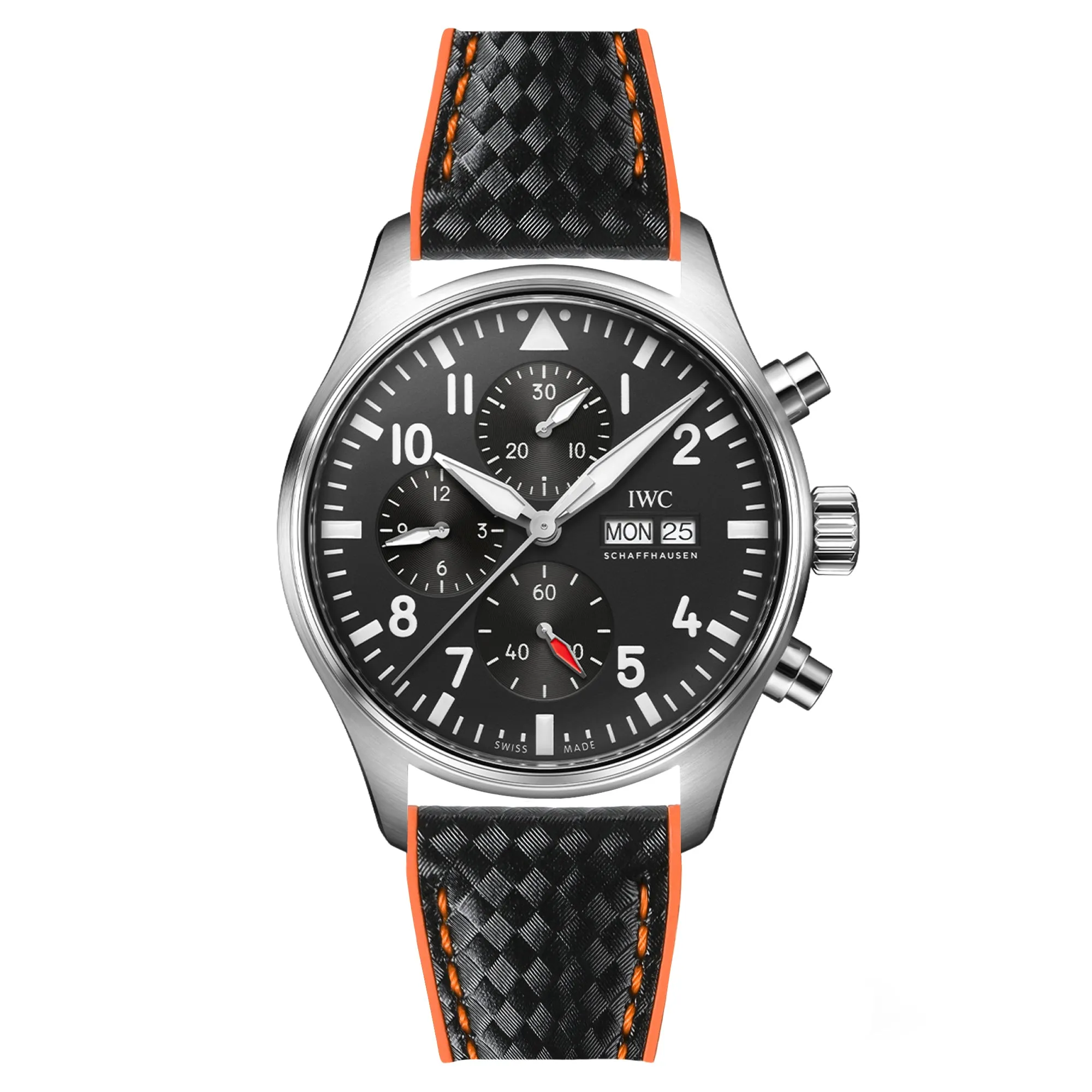 Ezra Leather Rubber Performance Hybrid Strap for IWC Pilot / Big Pilot - Black (8056)