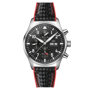 Ezra Leather Rubber Performance Hybrid Strap for IWC Pilot / Big Pilot - Red (8056)