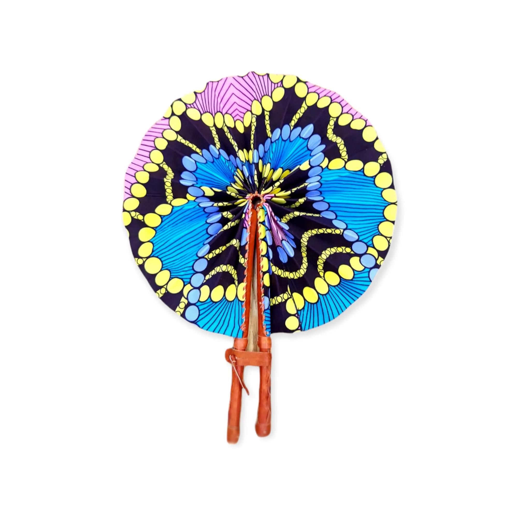 Fan - African Fabric Foldable ( LARGE)