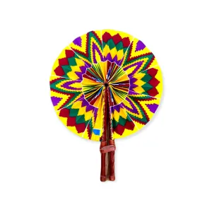 Fan - African Fabric Foldable ( LARGE)