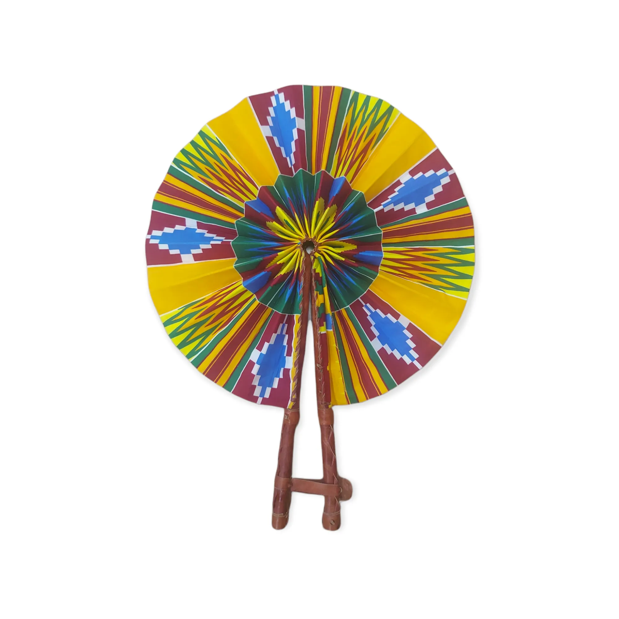 Fan - African Fabric Foldable ( LARGE)