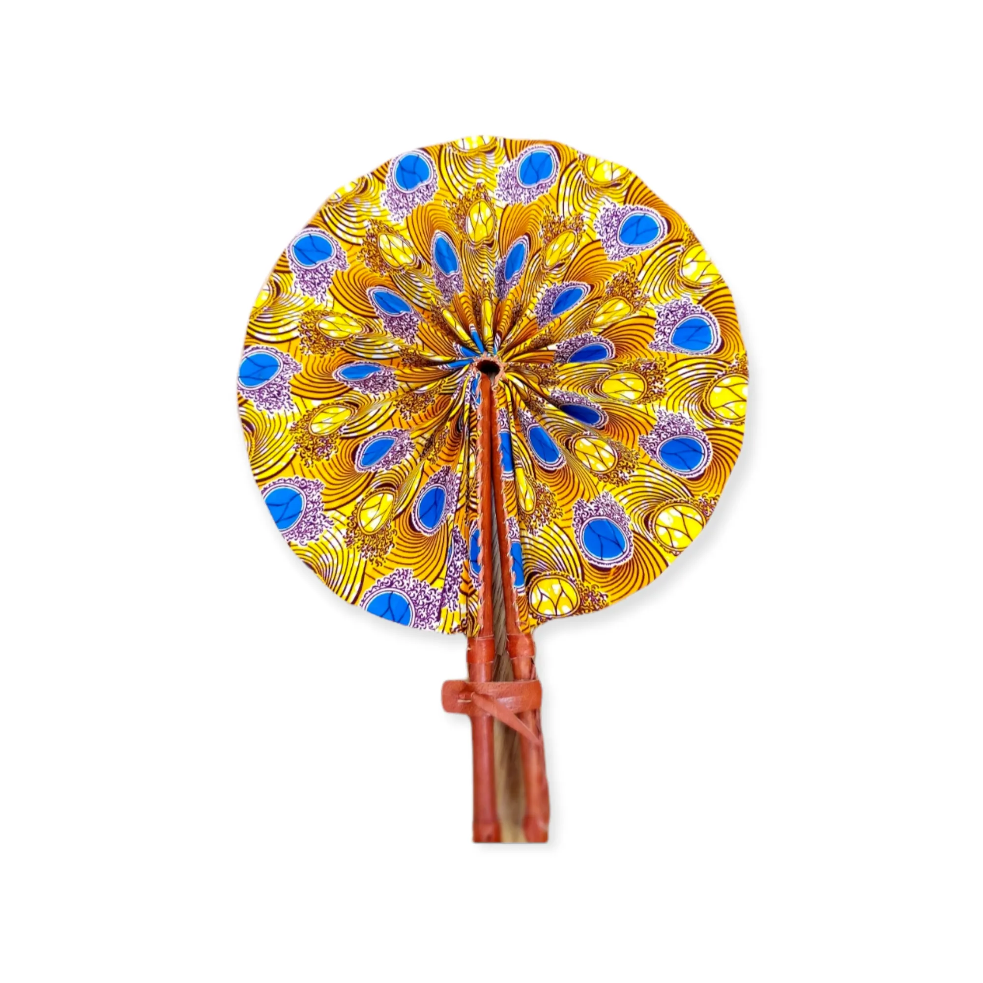 Fan - African Fabric Foldable ( LARGE)