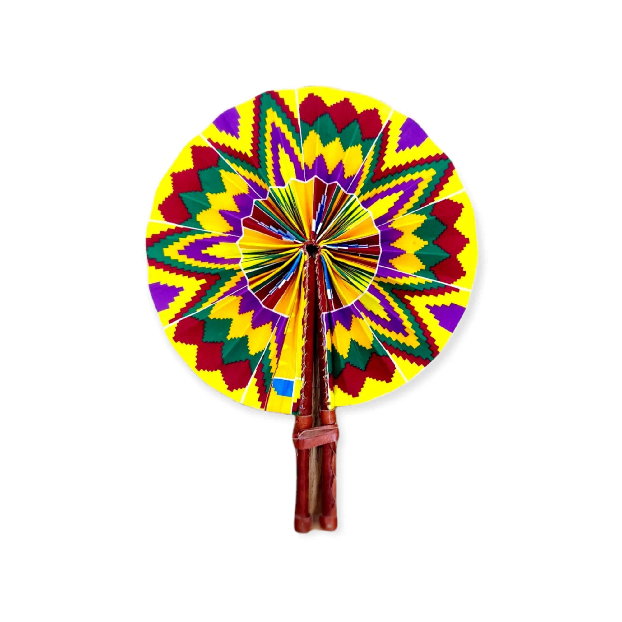 Fan - African Fabric Foldable ( LARGE)