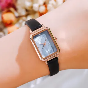 Fashion belt waterproof female student watch dial square Lady Watch