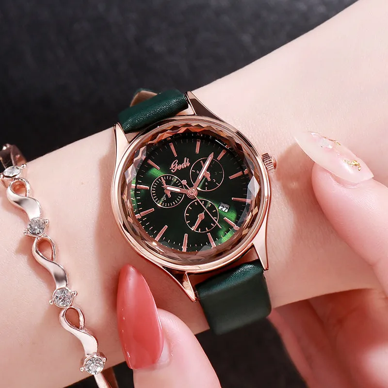 Fashion Calendar Leisure Belt Lady Watch
