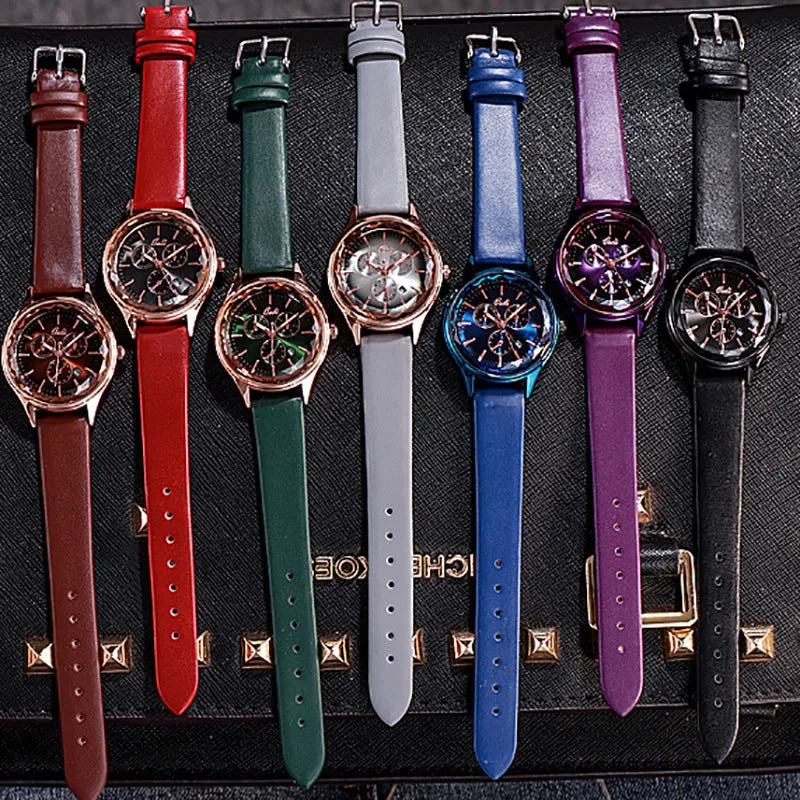 Fashion Calendar Leisure Belt Lady Watch