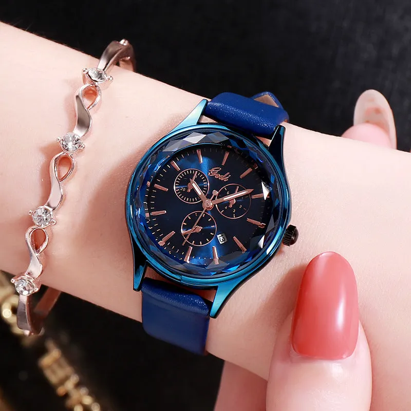 Fashion Calendar Leisure Belt Lady Watch