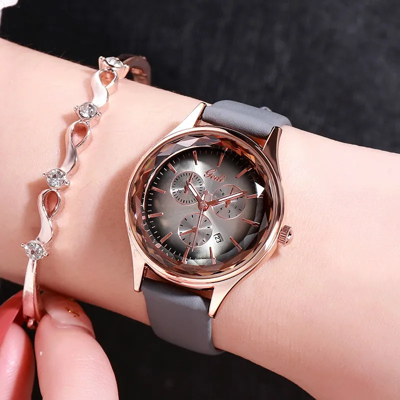 Fashion Calendar Leisure Belt Lady Watch