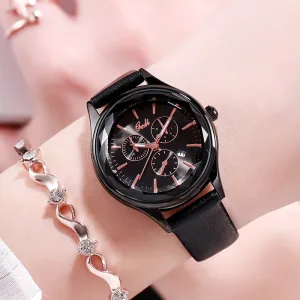 Fashion Calendar Leisure Belt Lady Watch