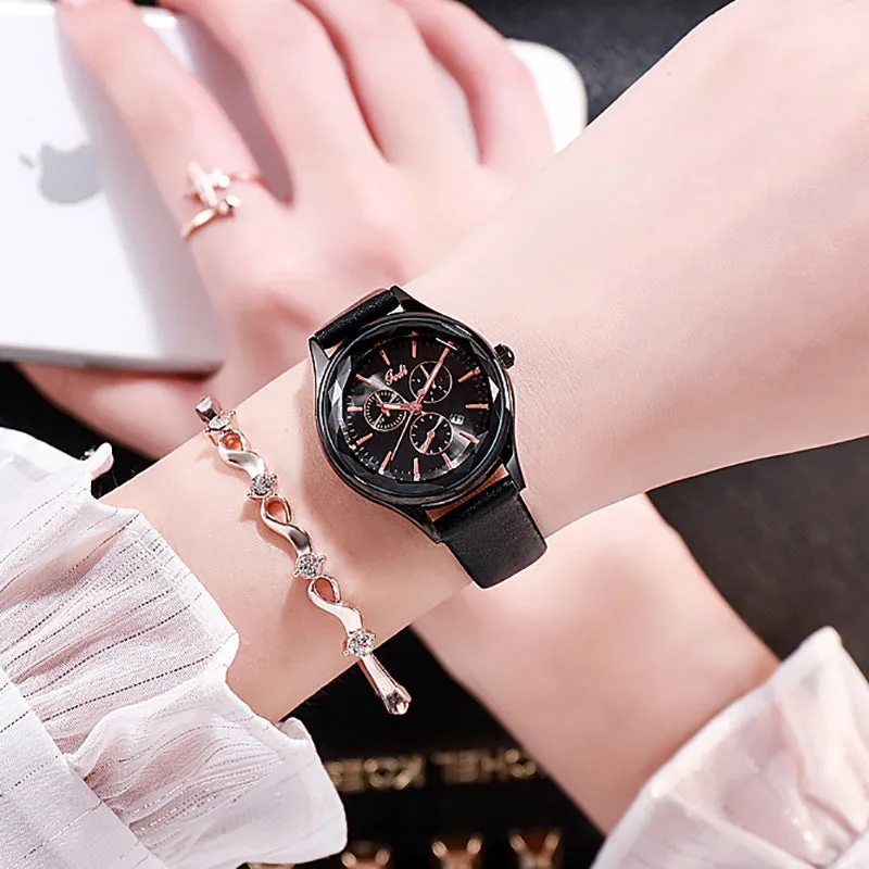 Fashion Calendar Leisure Belt Lady Watch