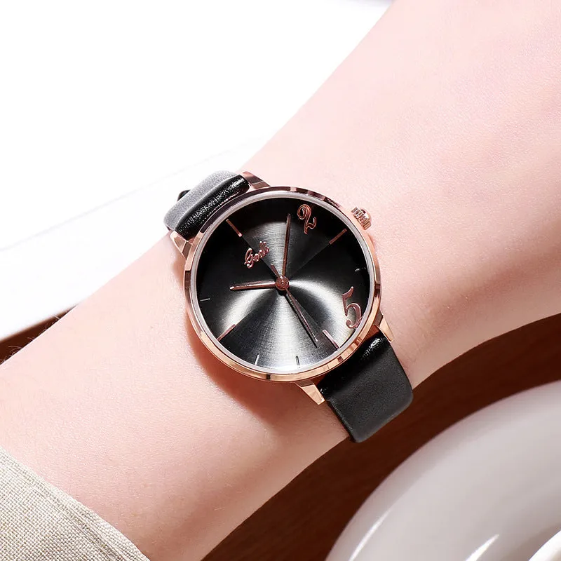 Fashion leather strap women's watches