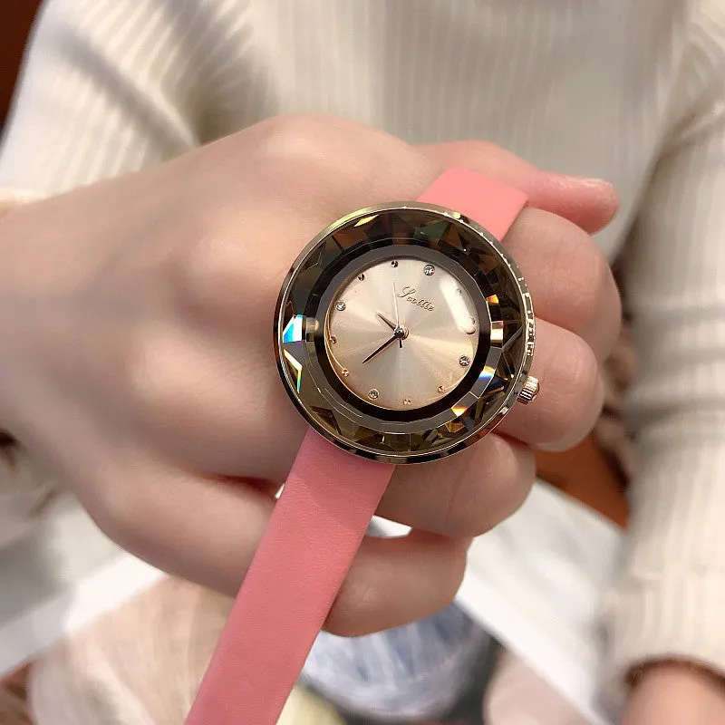 Fashion leather strap women's watches