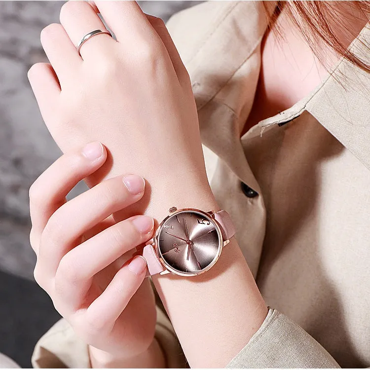 Fashion leather strap women's watches