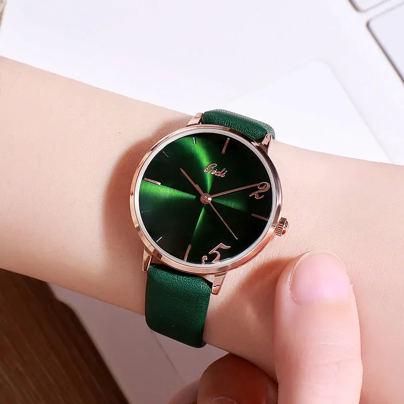 Fashion leather strap women's watches