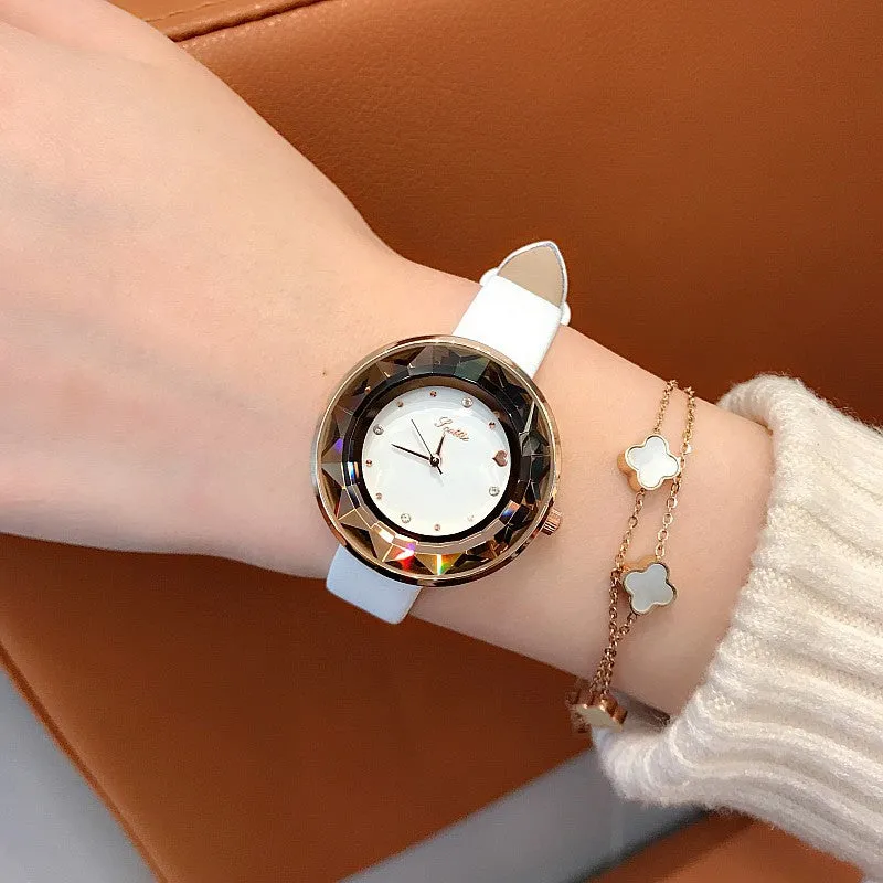 Fashion leather strap women's watches