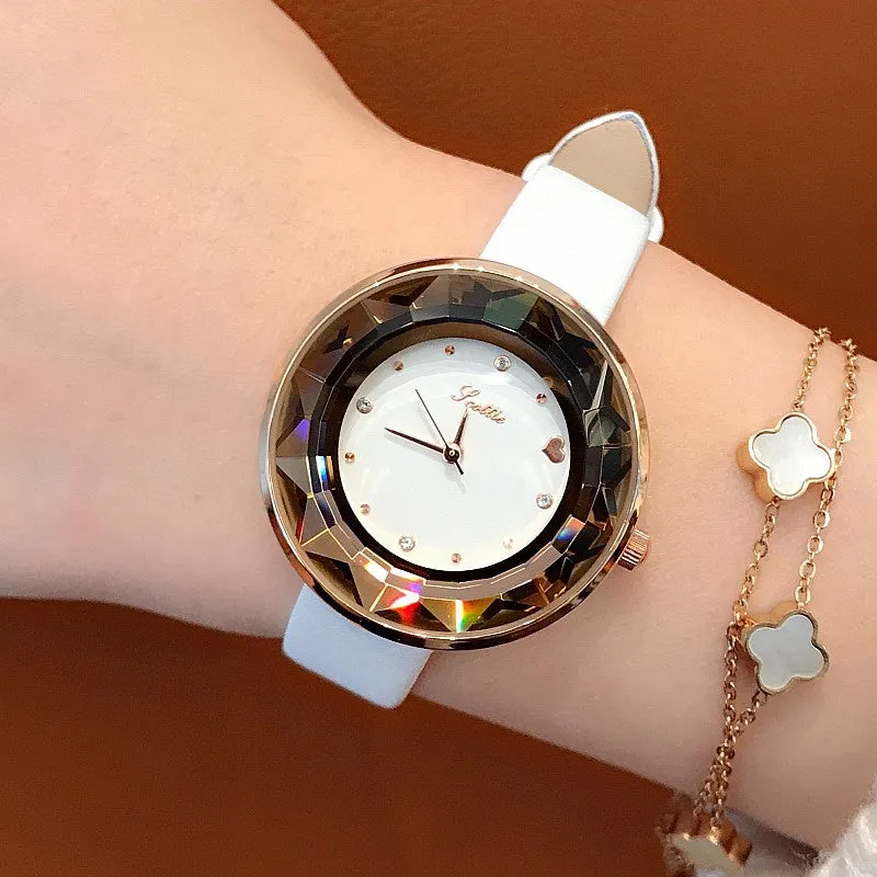 Fashion leather strap women's watches