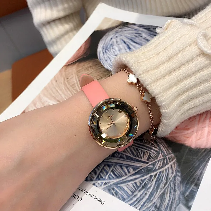 Fashion leather strap women's watches