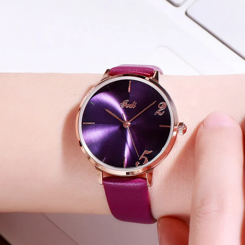 Fashion leather strap women's watches