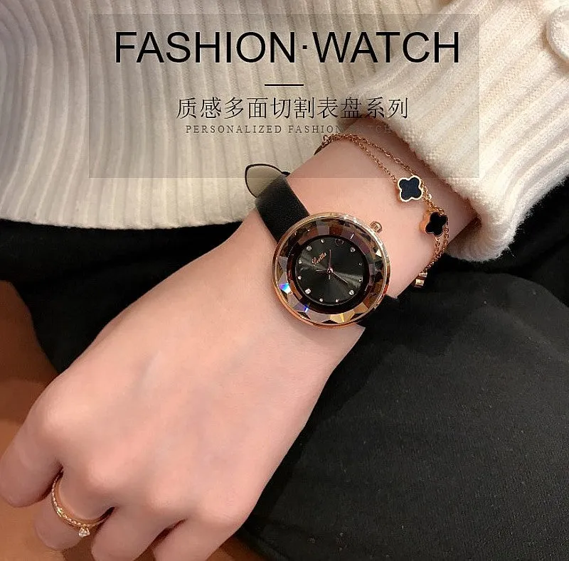 Fashion leather strap women's watches