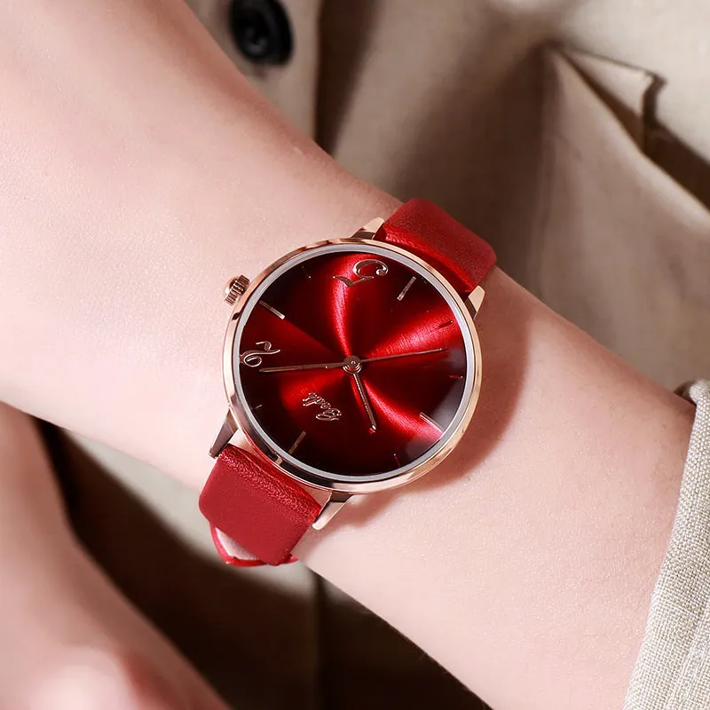 Fashion leather strap women's watches