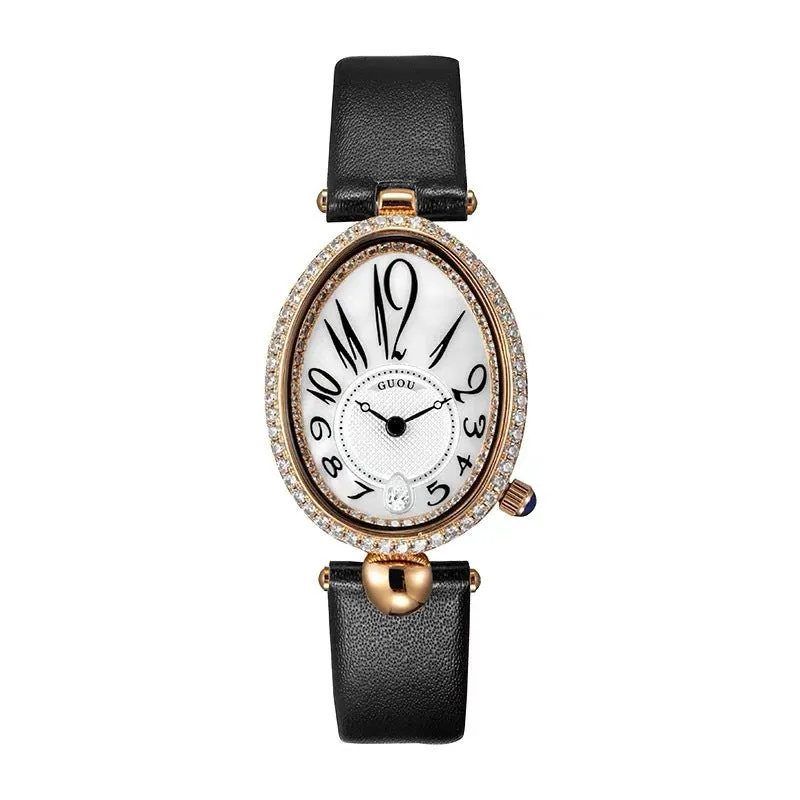 Fashion personality oval diamond luxury atmosphere ladies watch