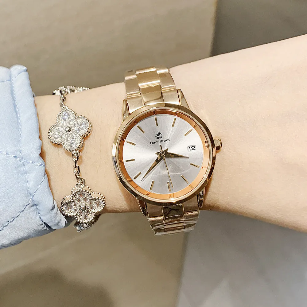 Fashion simple temperament waterproof steel band Shi Ying ladies watch