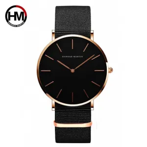 Fashion Watch Leather Strap Japanese Quartz Movement