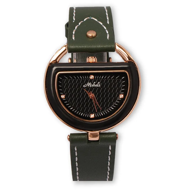 Fashion waterproof cowhide strap ladies watch