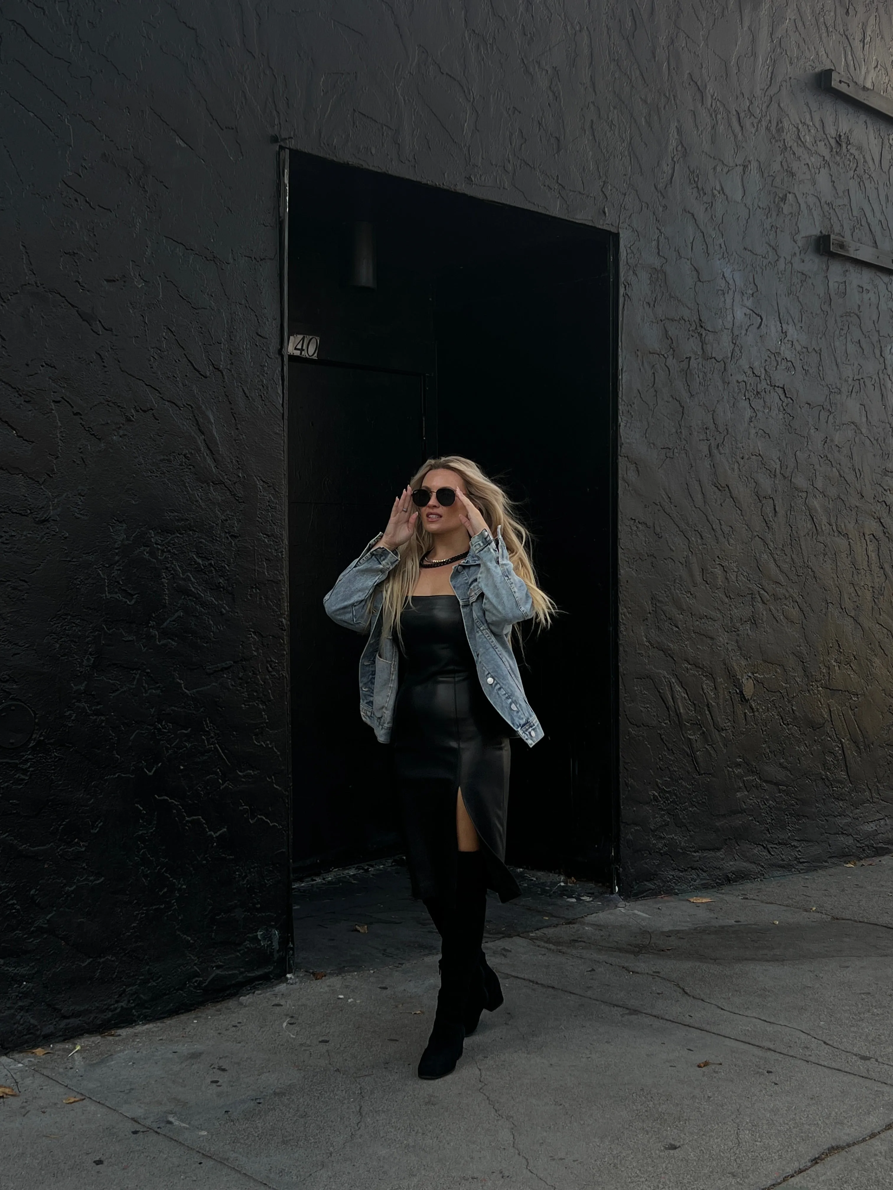 Faux Leather dress