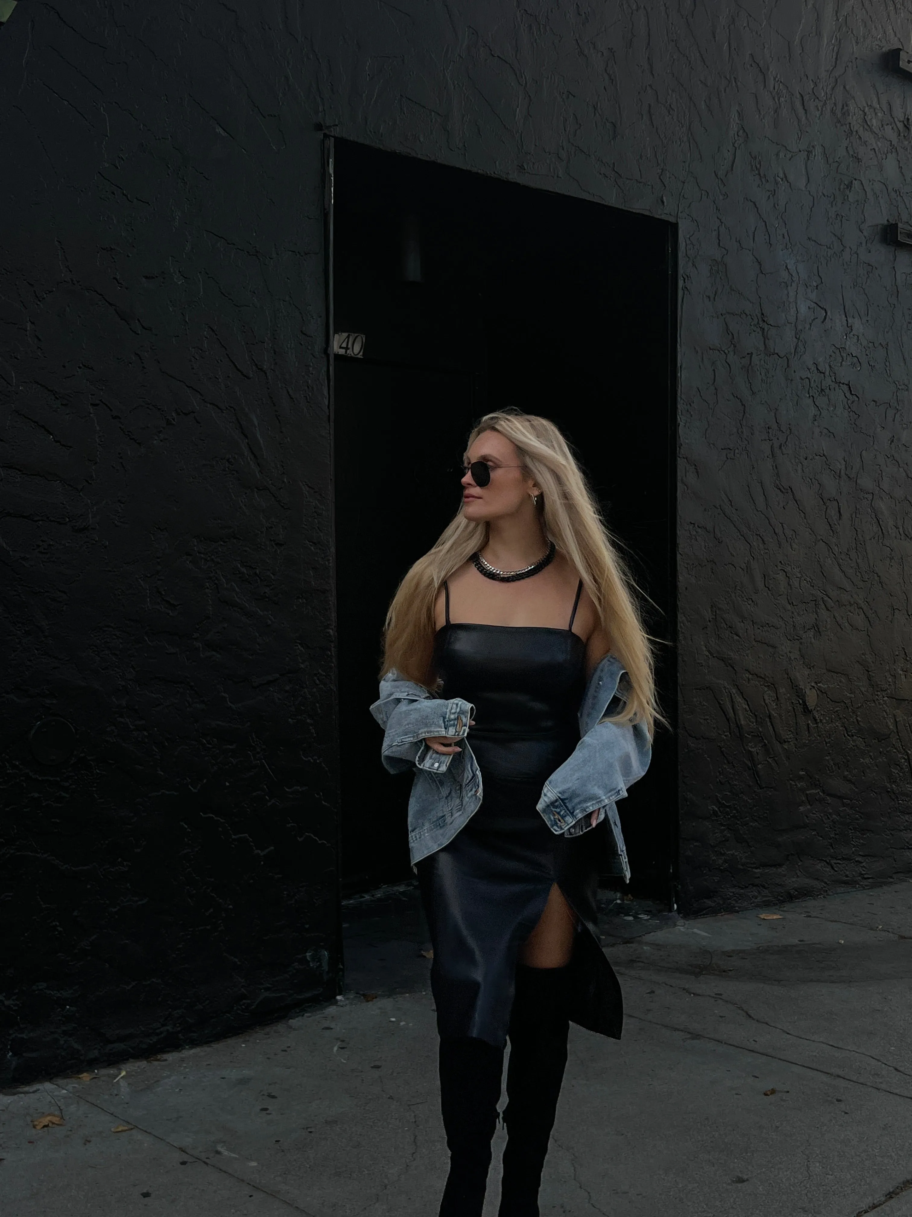 Faux Leather dress
