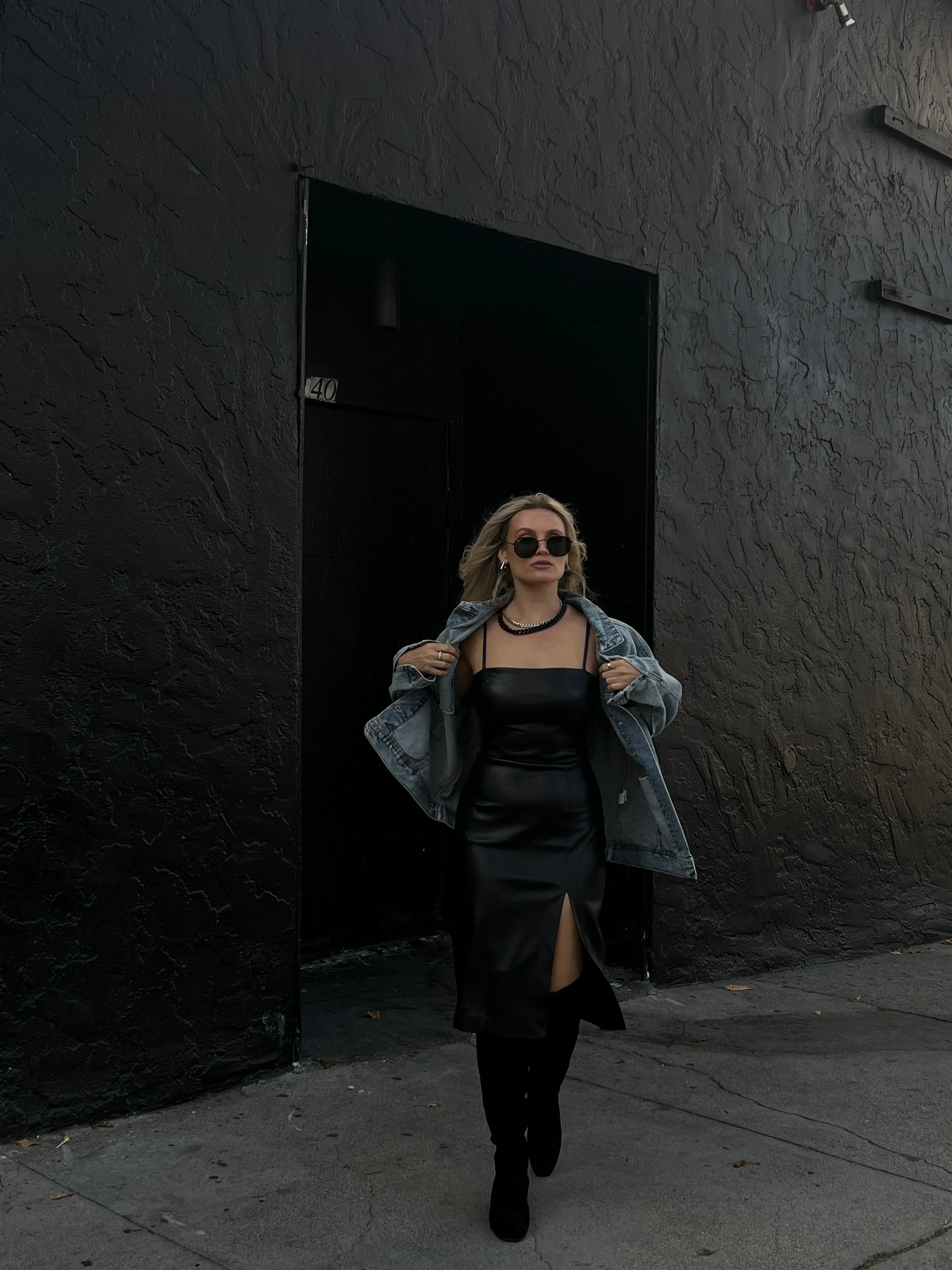 Faux Leather dress