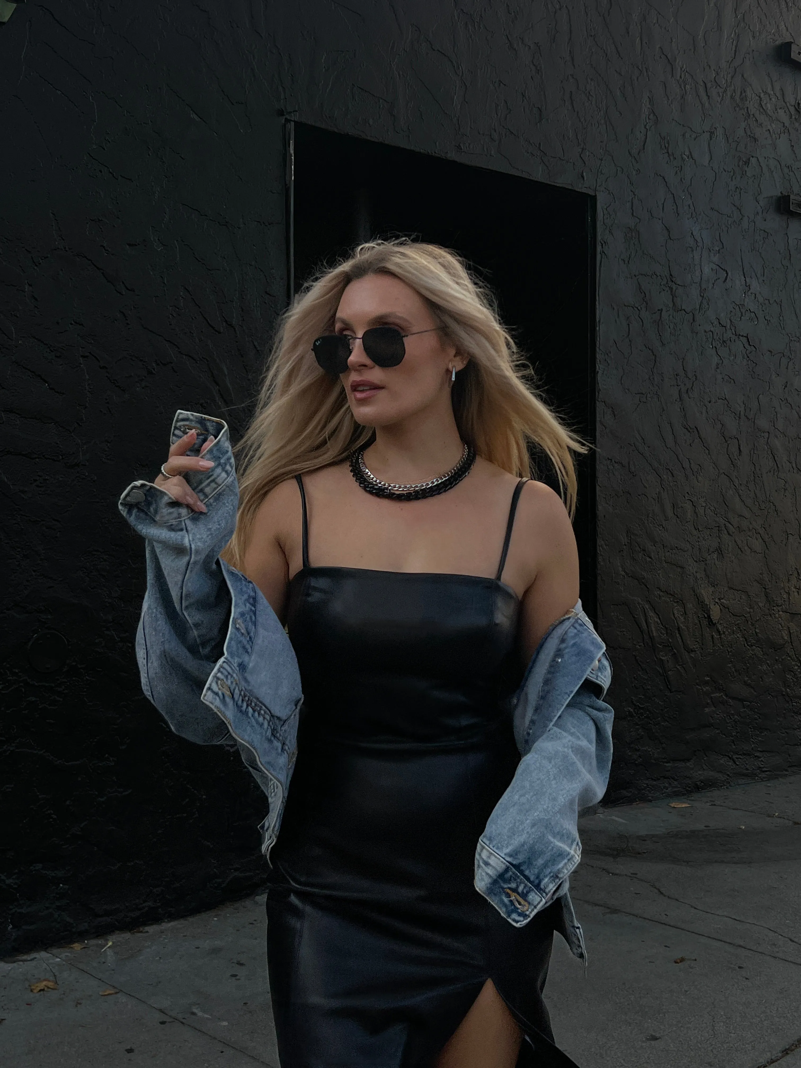 Faux Leather dress