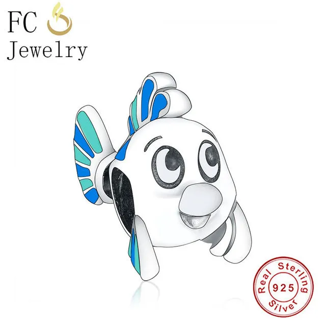 FC Jewelry Fit Original Pandora Charm Bracelet 100% 925 Silver Leaf Micro Pave Pink Purple Zircon Bead Making Reflexion Berloque