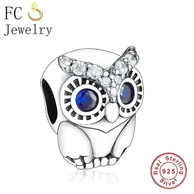 FC Jewelry Fit Original Pandora Charm Bracelet 100% 925 Silver Leaf Micro Pave Pink Purple Zircon Bead Making Reflexion Berloque