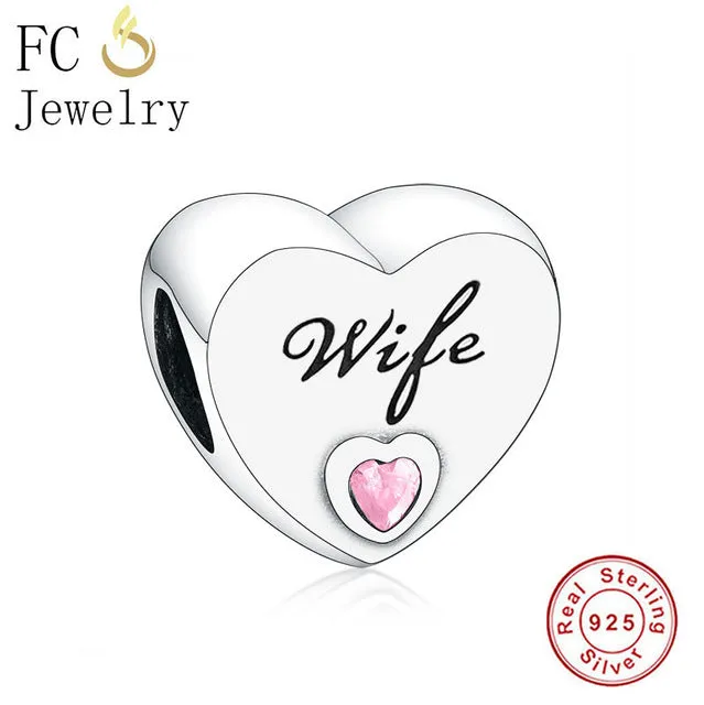FC Jewelry Fit Original Pandora Charm Bracelet 100% 925 Silver Leaf Micro Pave Pink Purple Zircon Bead Making Reflexion Berloque