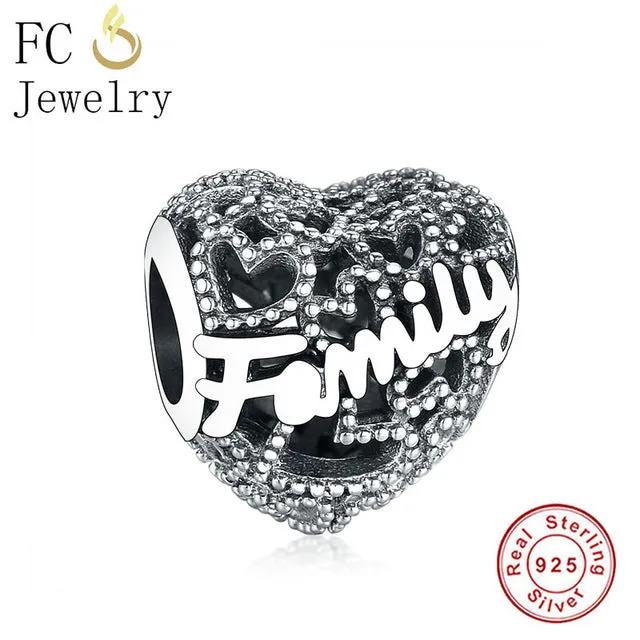 FC Jewelry Fit Original Pandora Charm Bracelet 100% 925 Silver Leaf Micro Pave Pink Purple Zircon Bead Making Reflexion Berloque