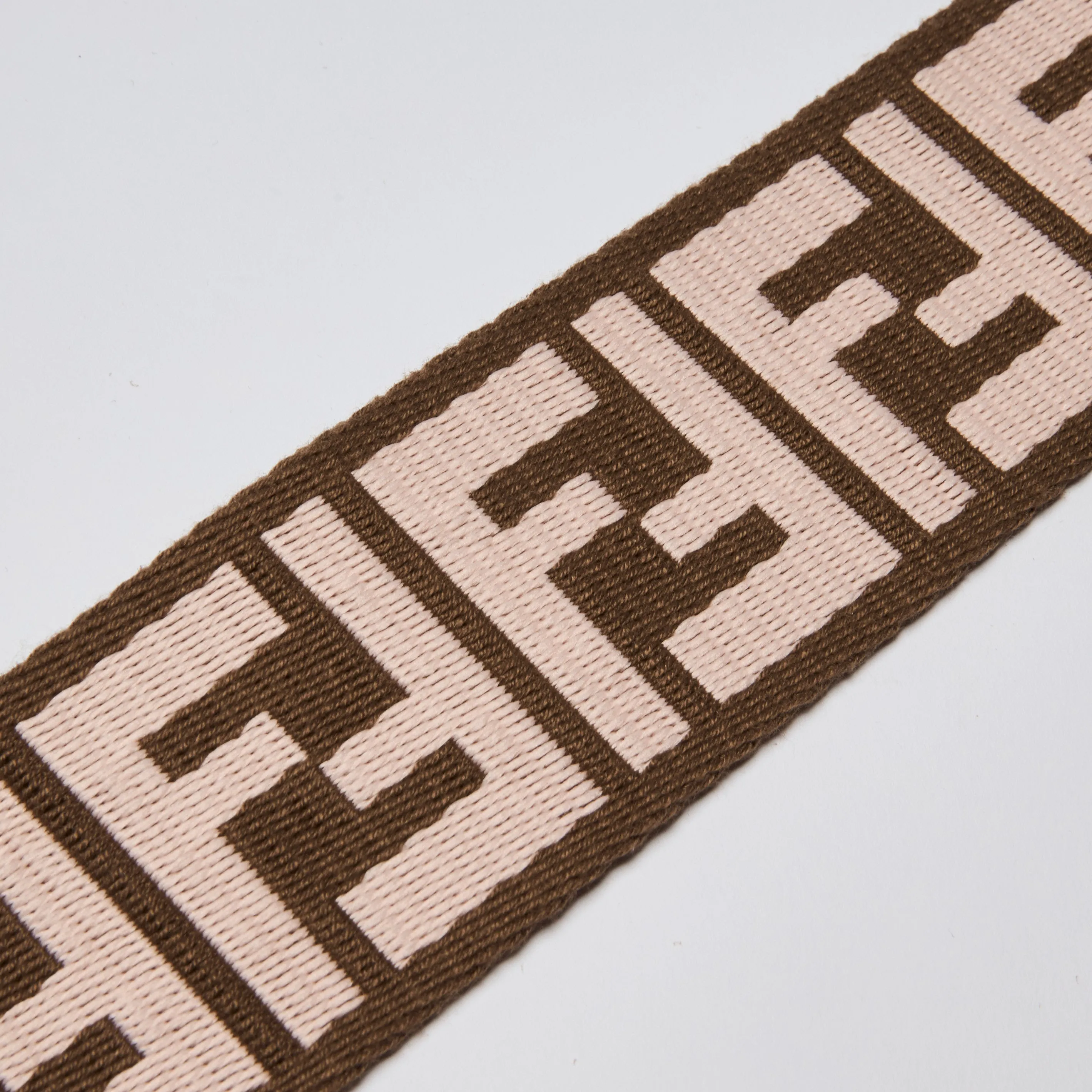 Fendi Brown and Pink Guitar Strap
