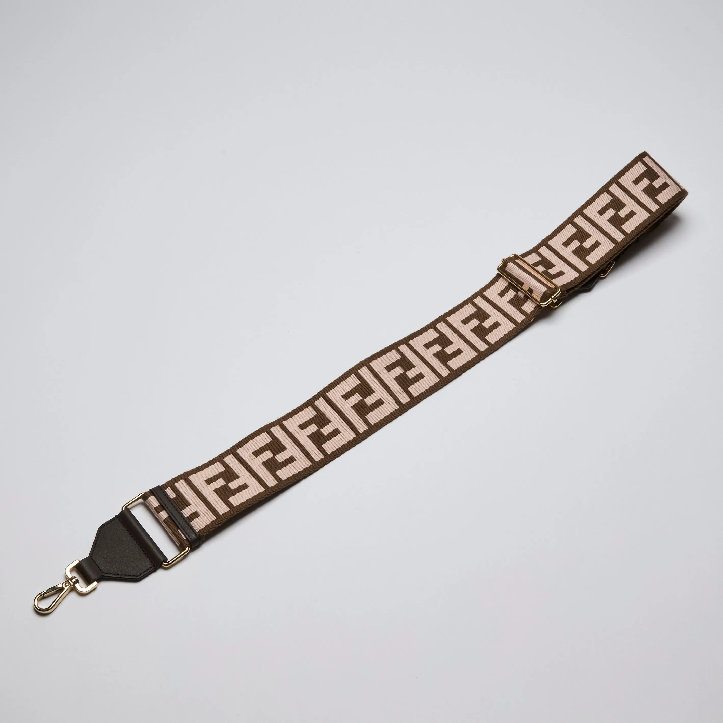 Fendi Brown and Pink Guitar Strap