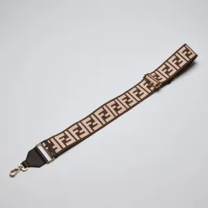 Fendi Brown and Pink Guitar Strap
