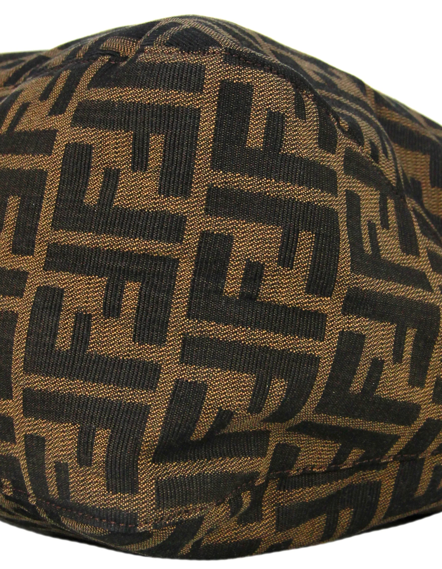 Fendi Vintage Tobacco Zucca Monogram Flap Baguette Bag
