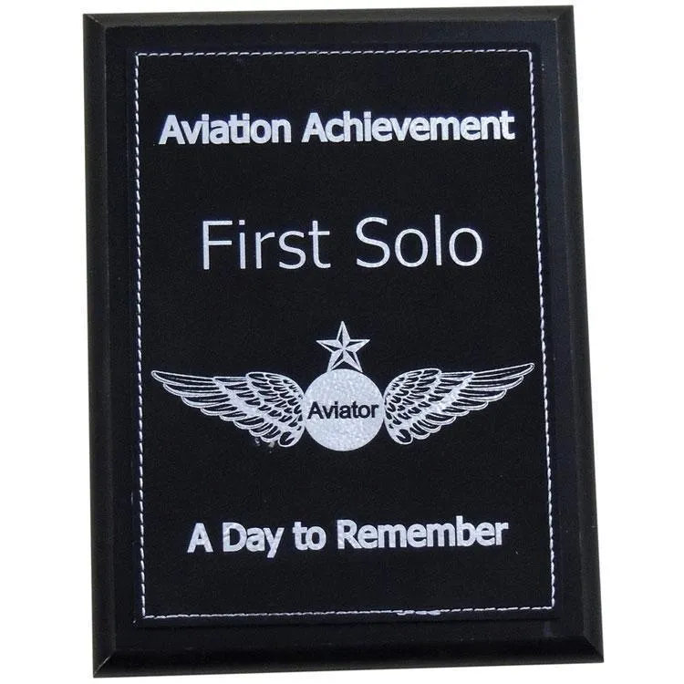 First Solo Aviation Achievement Plaque