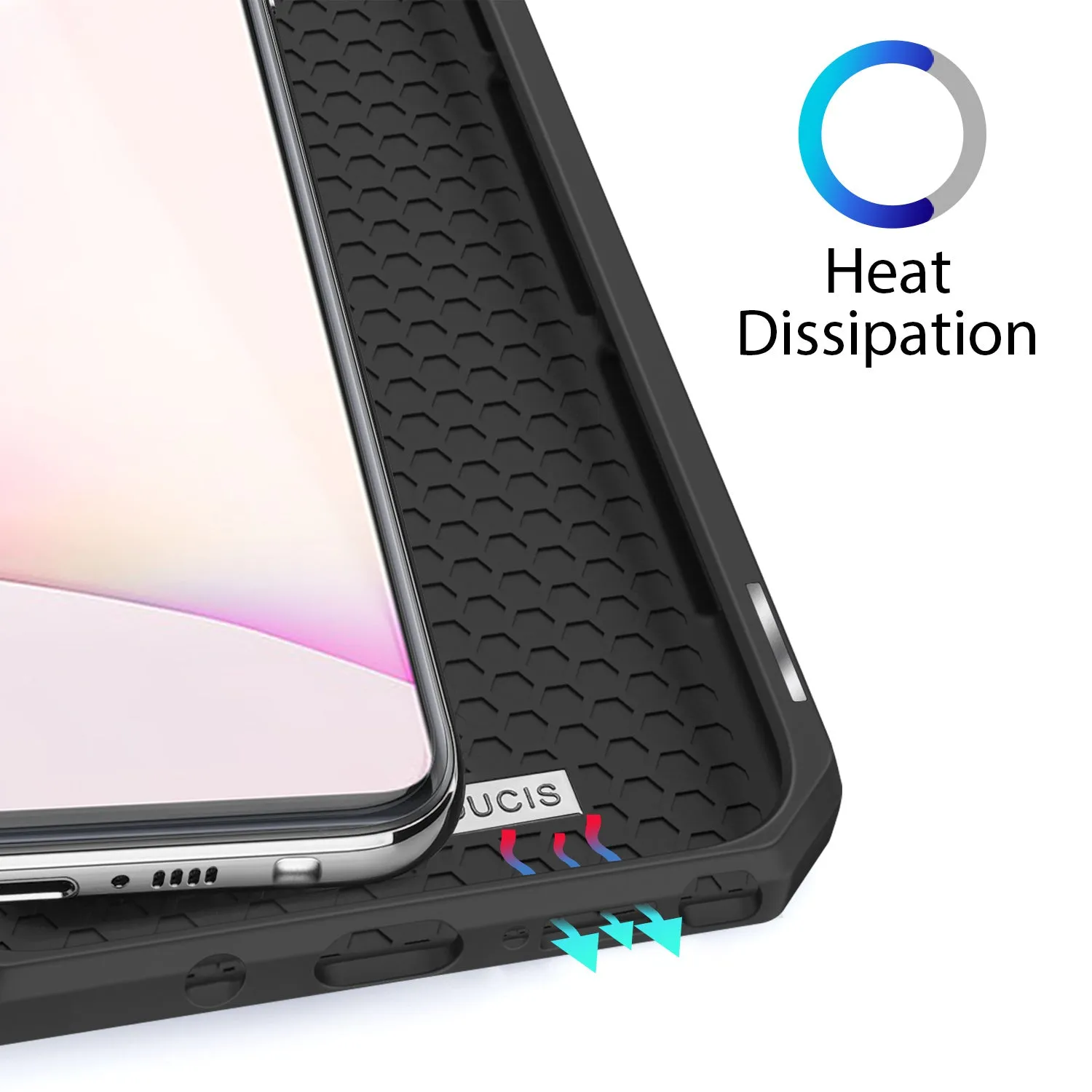 For Samsung NOTE 10 Lite Magnetic Protective Case Bracket with Card Slot Leather Mobile Phone Cover Royal blue
