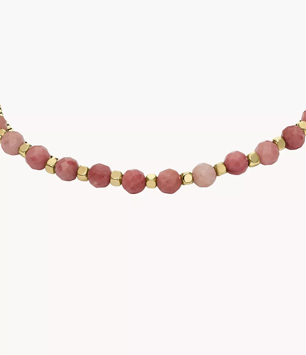 Fossil All Stacked Up Pink Rhodochrosite Multi-Strand Bracelet