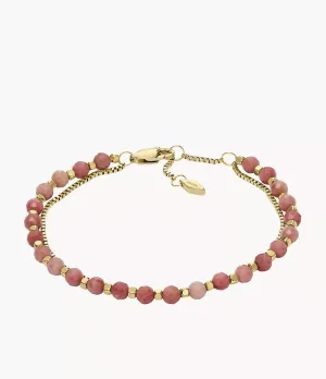 Fossil All Stacked Up Pink Rhodochrosite Multi-Strand Bracelet