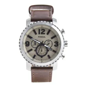 Fossil Big Face Chronograph Dial Leather Strap Men's Watch BQ2101